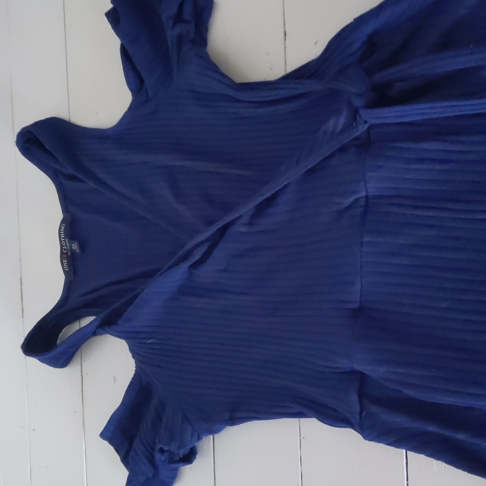 Cold shoulder faux wrap dress
